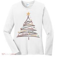 Christmas Tree Joy Love Peace Hope Faith Women's Long Sleeve Shirt thumb 0