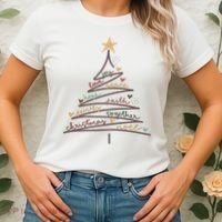 Christmas Tree Joy Love Peace Hope Faith Women's T-Shirt thumb 2