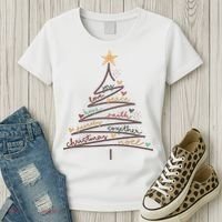 Christmas Tree Joy Love Peace Hope Faith Women's T-Shirt thumb 3