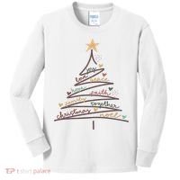 Christmas Tree Joy Love Peace Hope Faith Kids Long Sleeve Shirt thumb 0