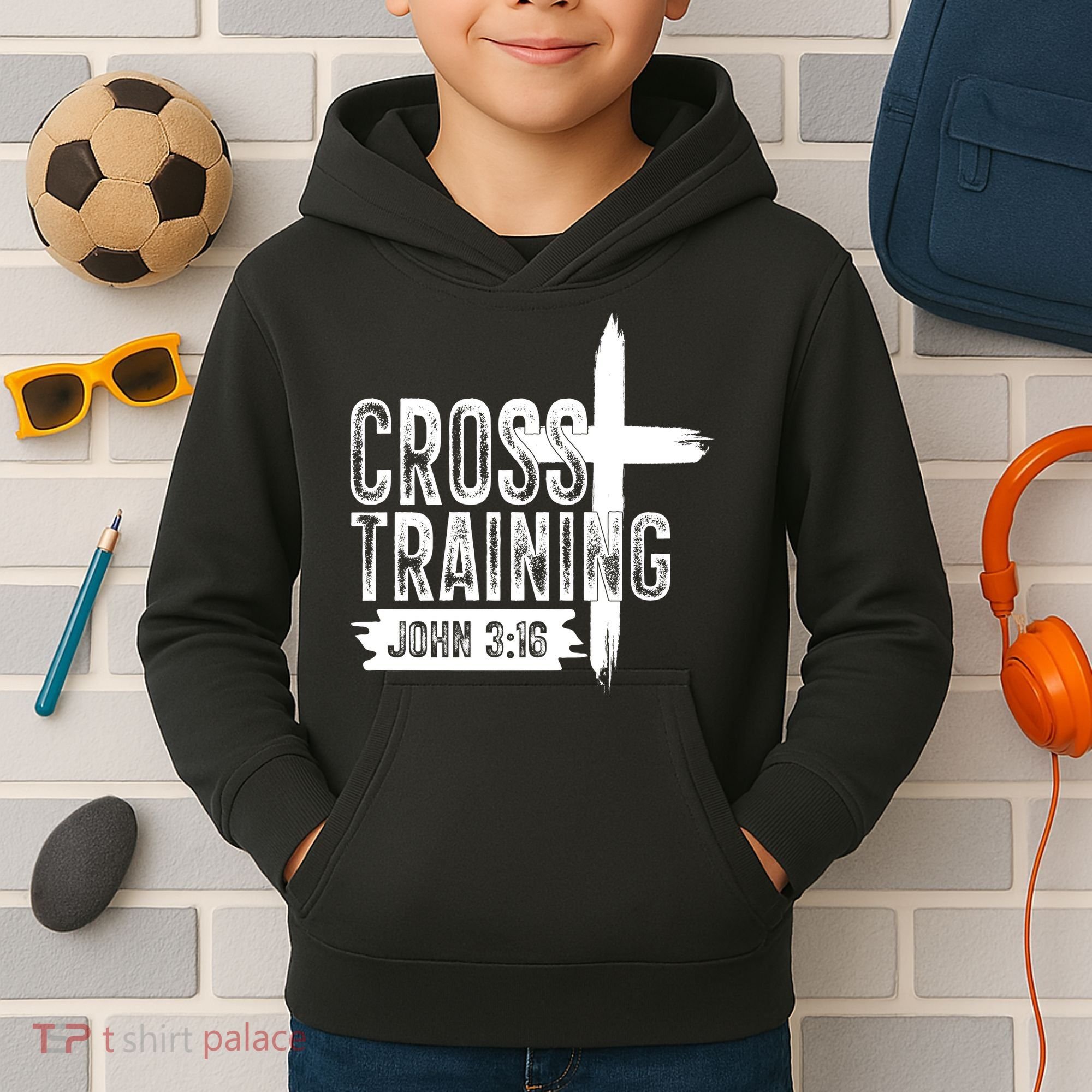 Cross Training John 3:16 Kids Hoodie