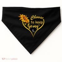 Choose To Keep Going Brain Cancer Awareness USA-Made Doggie Bandana thumb 0