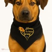 Choose To Keep Going Brain Cancer Awareness USA-Made Doggie Bandana thumb 1