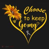 Choose To Keep Going Brain Cancer Awareness USA-Made Doggie Bandana thumb 2