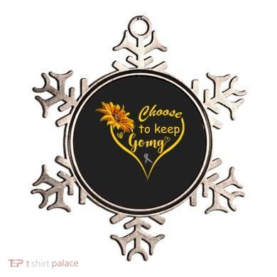 Choose To Keep Going Brain Cancer Awareness Ornament