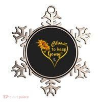 Choose To Keep Going Brain Cancer Awareness Ornament thumb 0