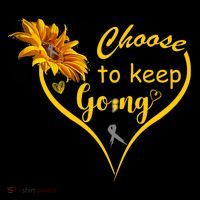 Choose To Keep Going Brain Cancer Awareness Ornament thumb 1
