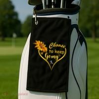 Choose To Keep Going Brain Cancer Awareness Golf Towel thumb 2