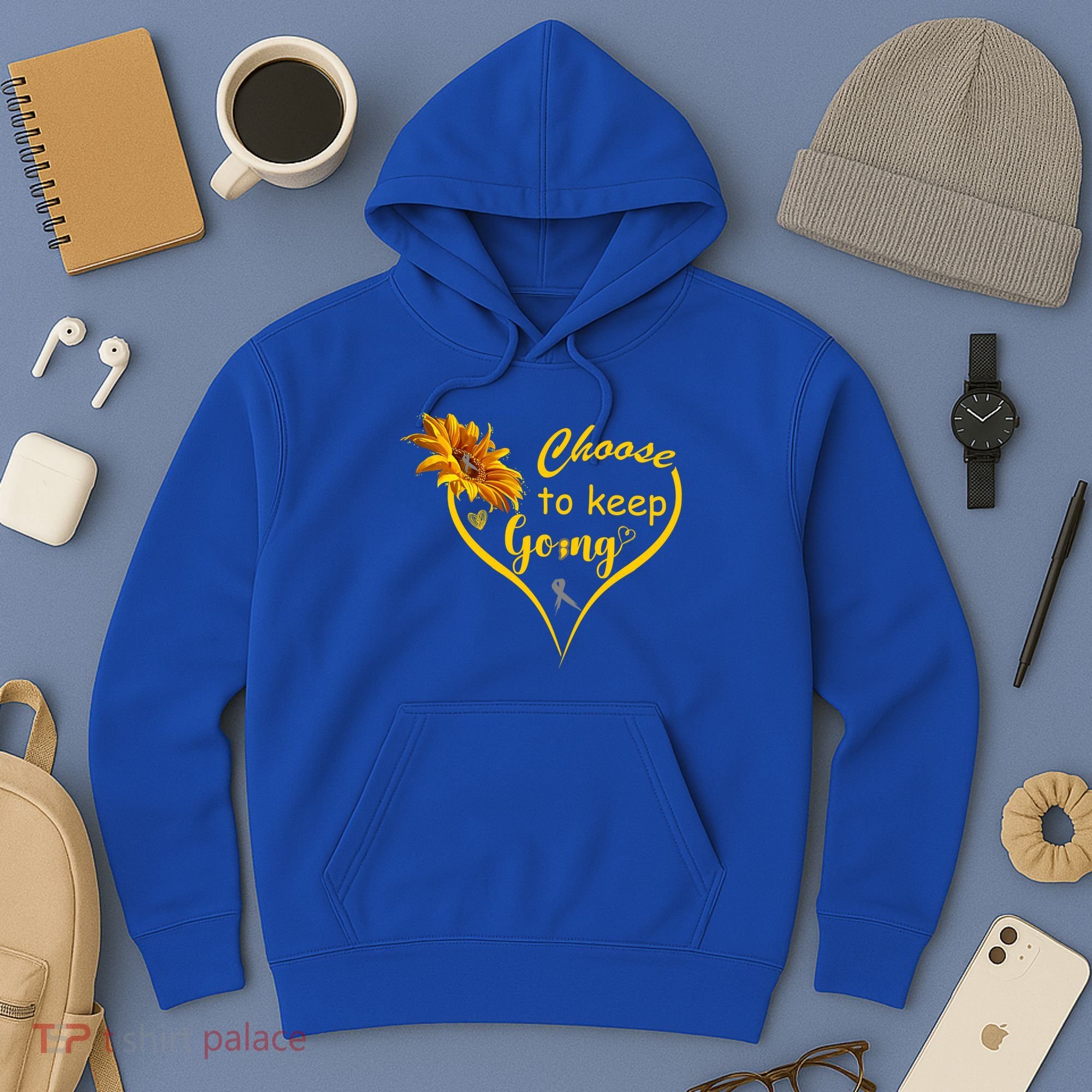 Choose To Keep Going Brain Cancer Awareness Hoodie