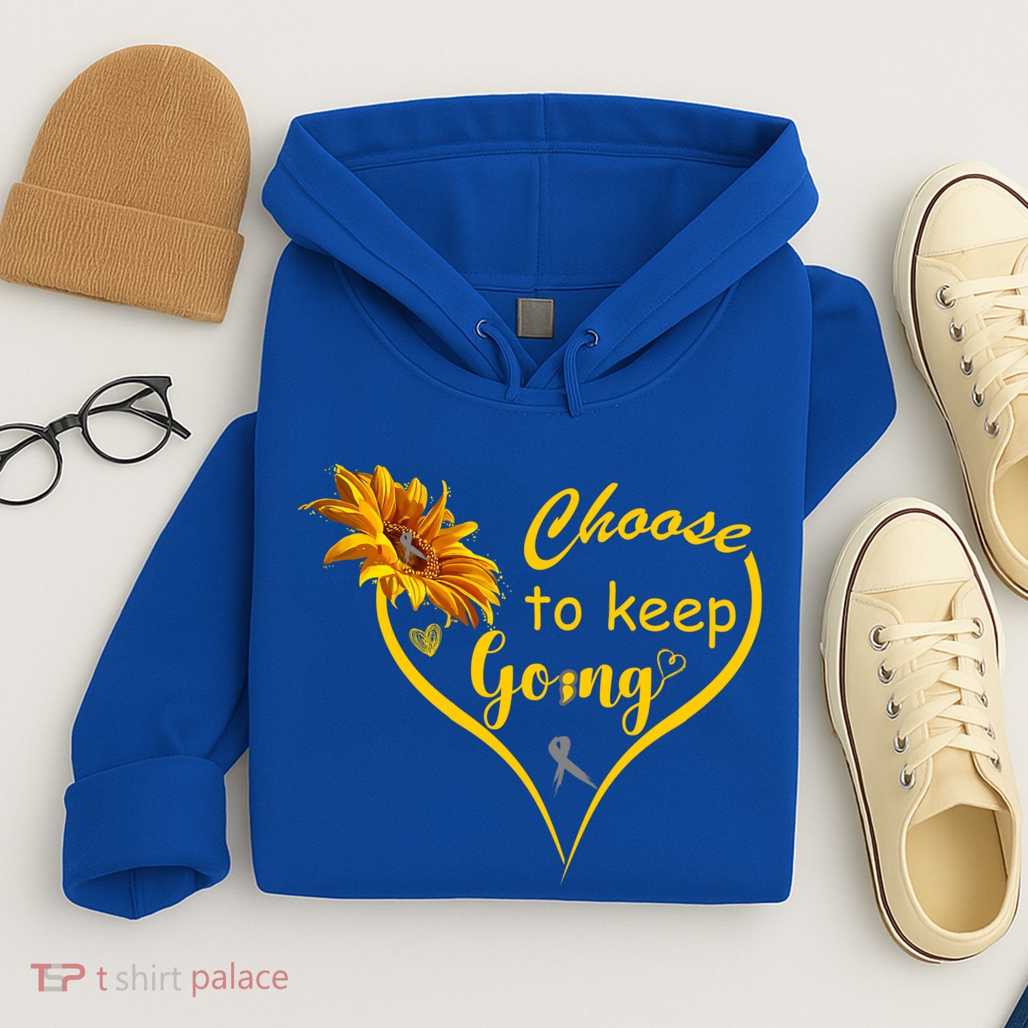 Choose To Keep Going Brain Cancer Awareness Hoodie
