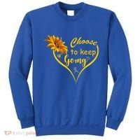 Choose To Keep Going Brain Cancer Awareness Sweatshirt thumb 0