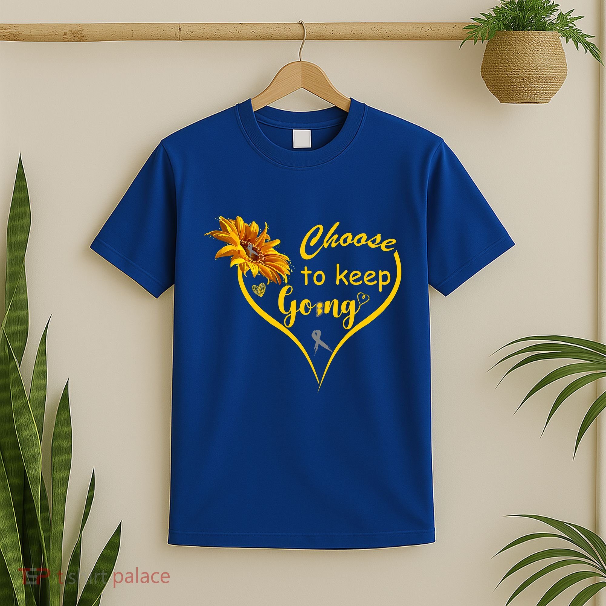 Choose To Keep Going Brain Cancer Awareness T-Shirt