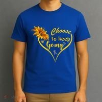 Choose To Keep Going Brain Cancer Awareness T-Shirt thumb 3