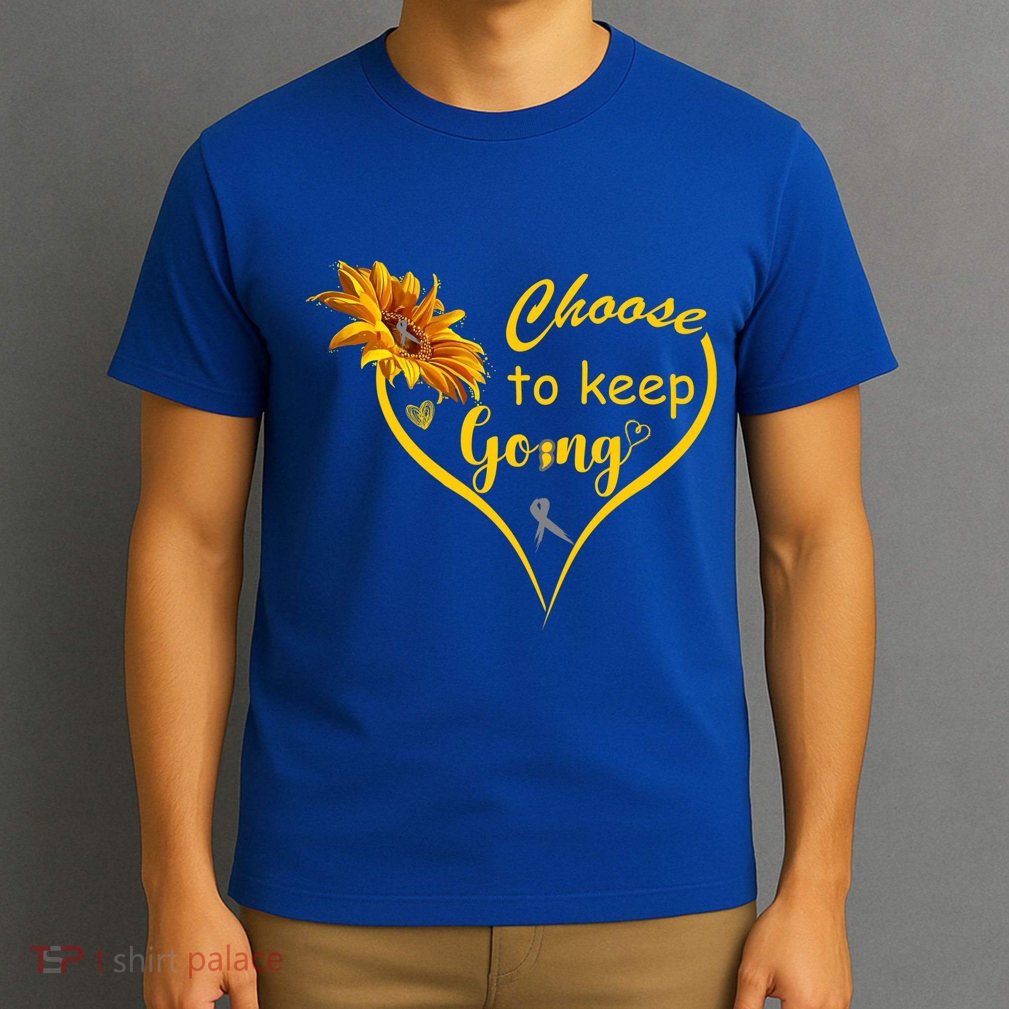 Choose To Keep Going Brain Cancer Awareness T-Shirt