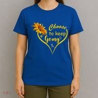 Choose To Keep Going Brain Cancer Awareness T-Shirt thumb 4
