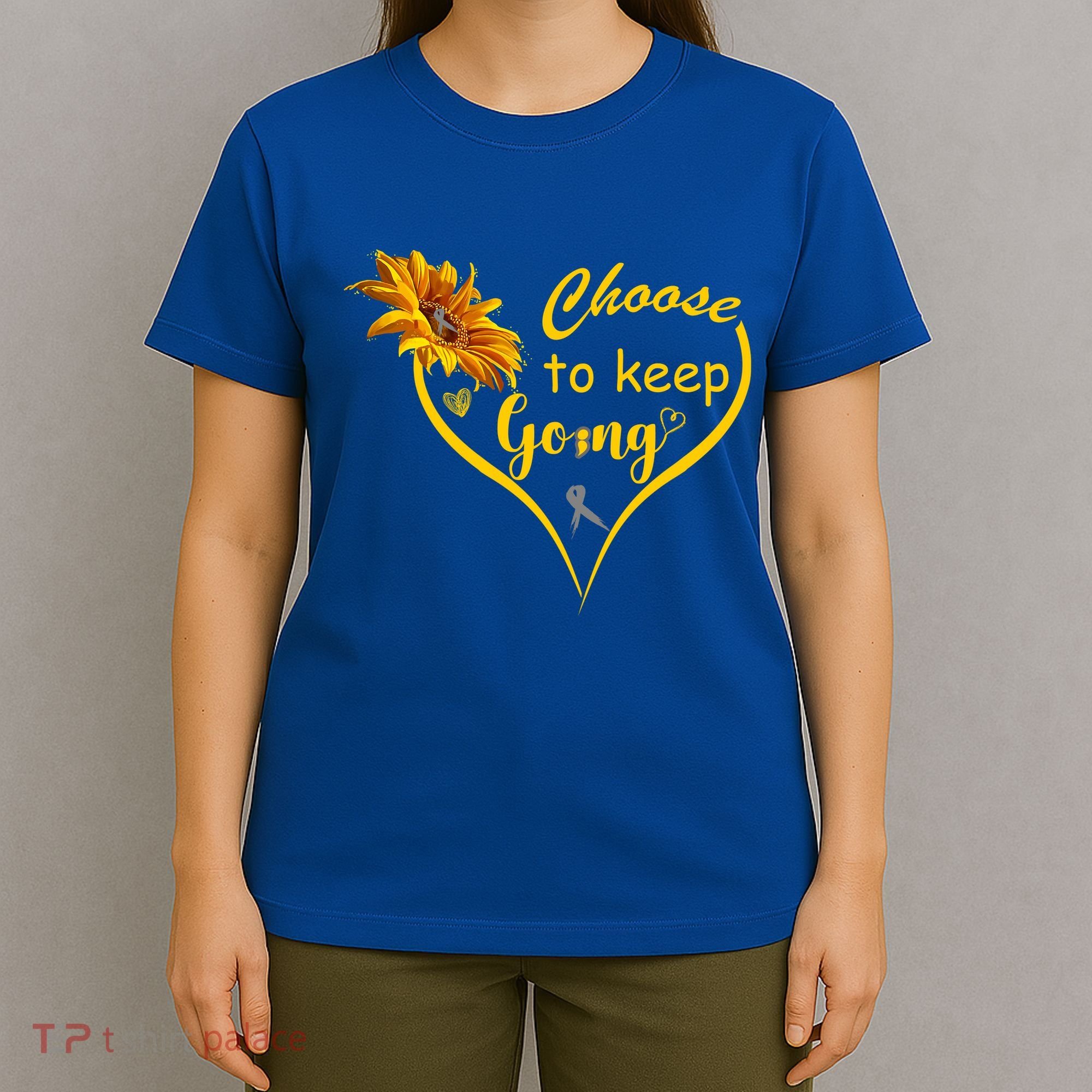 Choose To Keep Going Brain Cancer Awareness T-Shirt