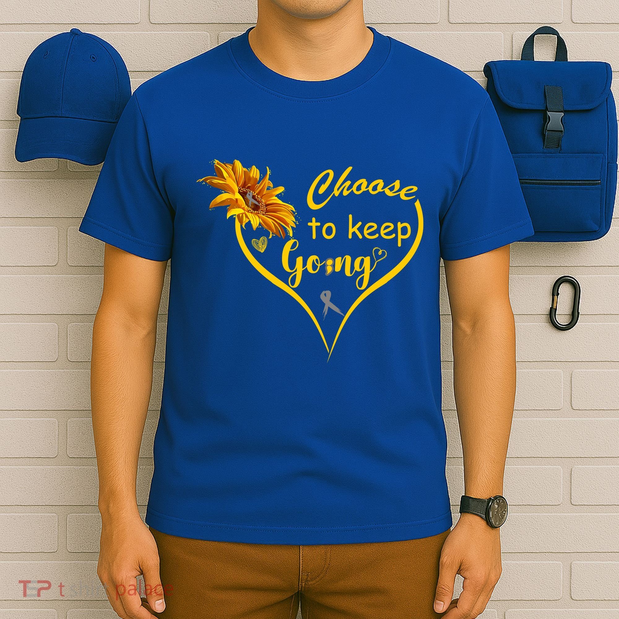 Choose To Keep Going Brain Cancer Awareness T-Shirt