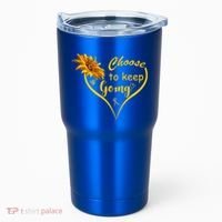 Choose To Keep Going Brain Cancer Awareness Tumbler thumb 0