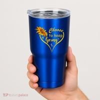 Choose To Keep Going Brain Cancer Awareness Tumbler thumb 2