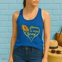 Choose To Keep Going Brain Cancer Awareness Women's Tank Top thumb 2