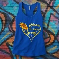 Choose To Keep Going Brain Cancer Awareness Women's Tank Top thumb 3