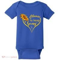 Choose To Keep Going Brain Cancer Awareness Baby Bodysuit thumb 0