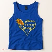 Choose To Keep Going Brain Cancer Awareness Tank Top thumb 2