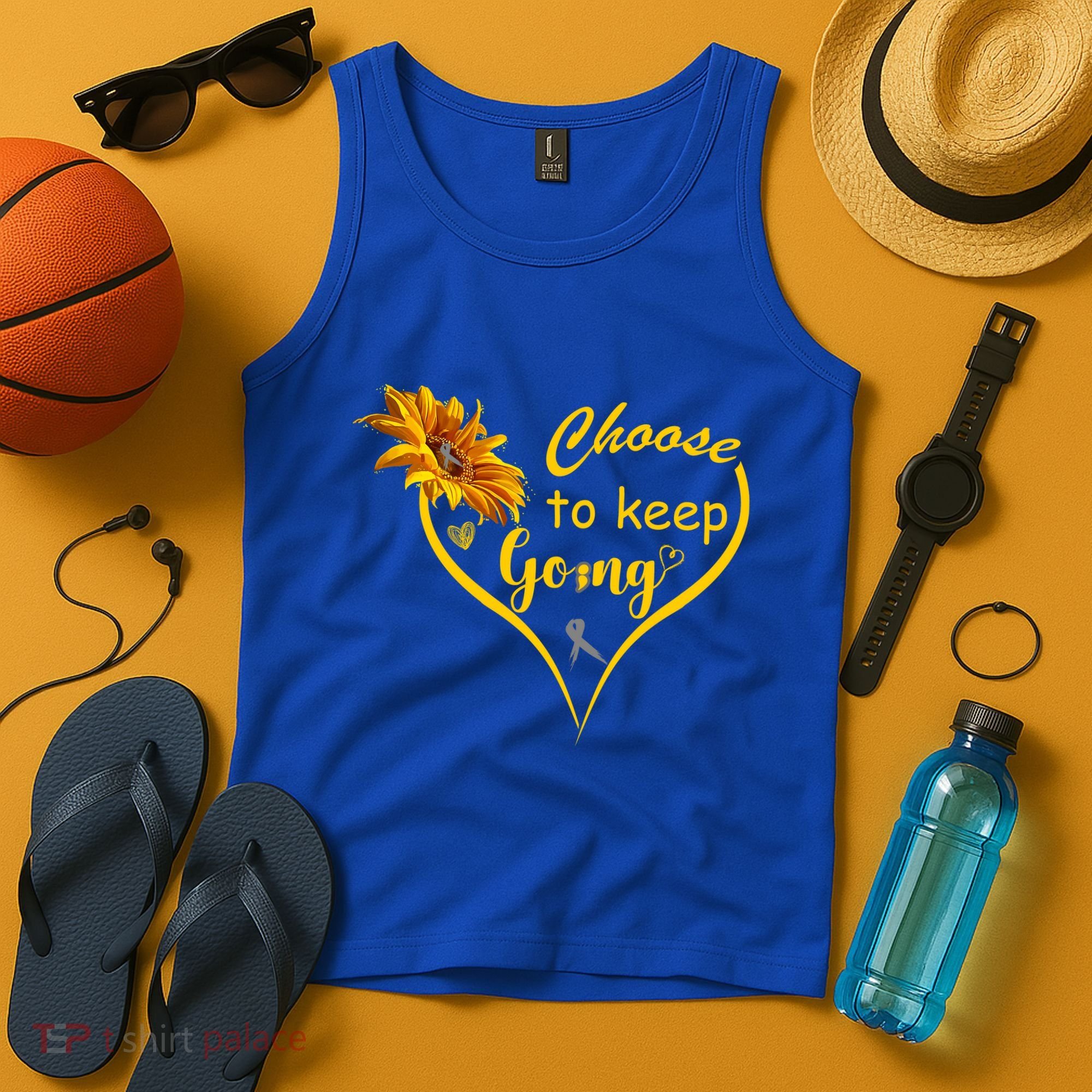 Choose To Keep Going Brain Cancer Awareness Tank Top