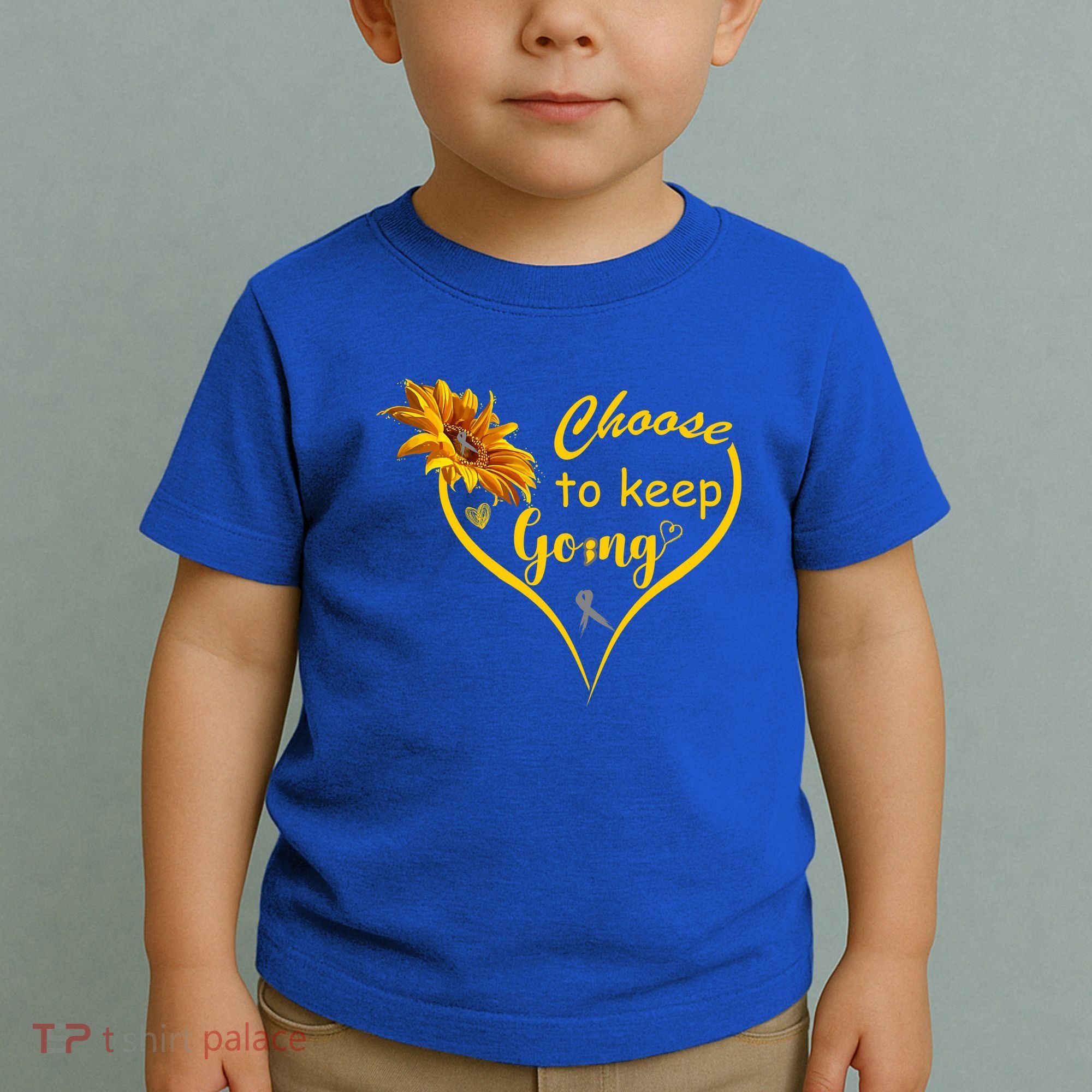 Choose To Keep Going Brain Cancer Awareness Toddler T-Shirt