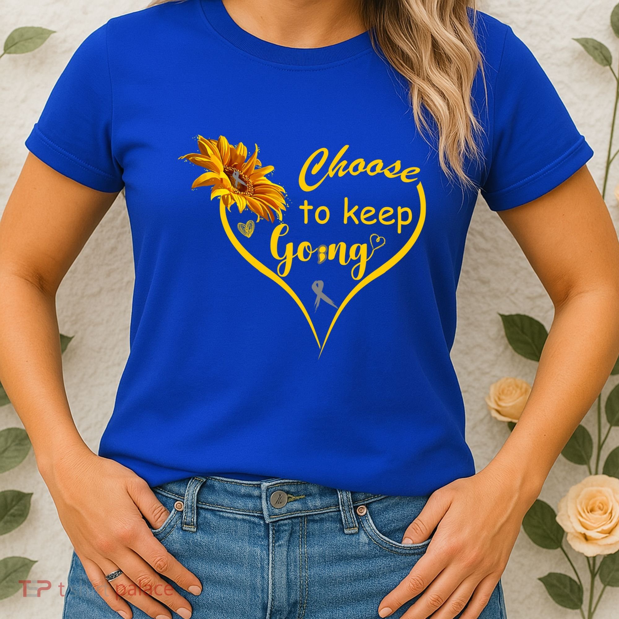 Choose To Keep Going Brain Cancer Awareness Women's T-Shirt