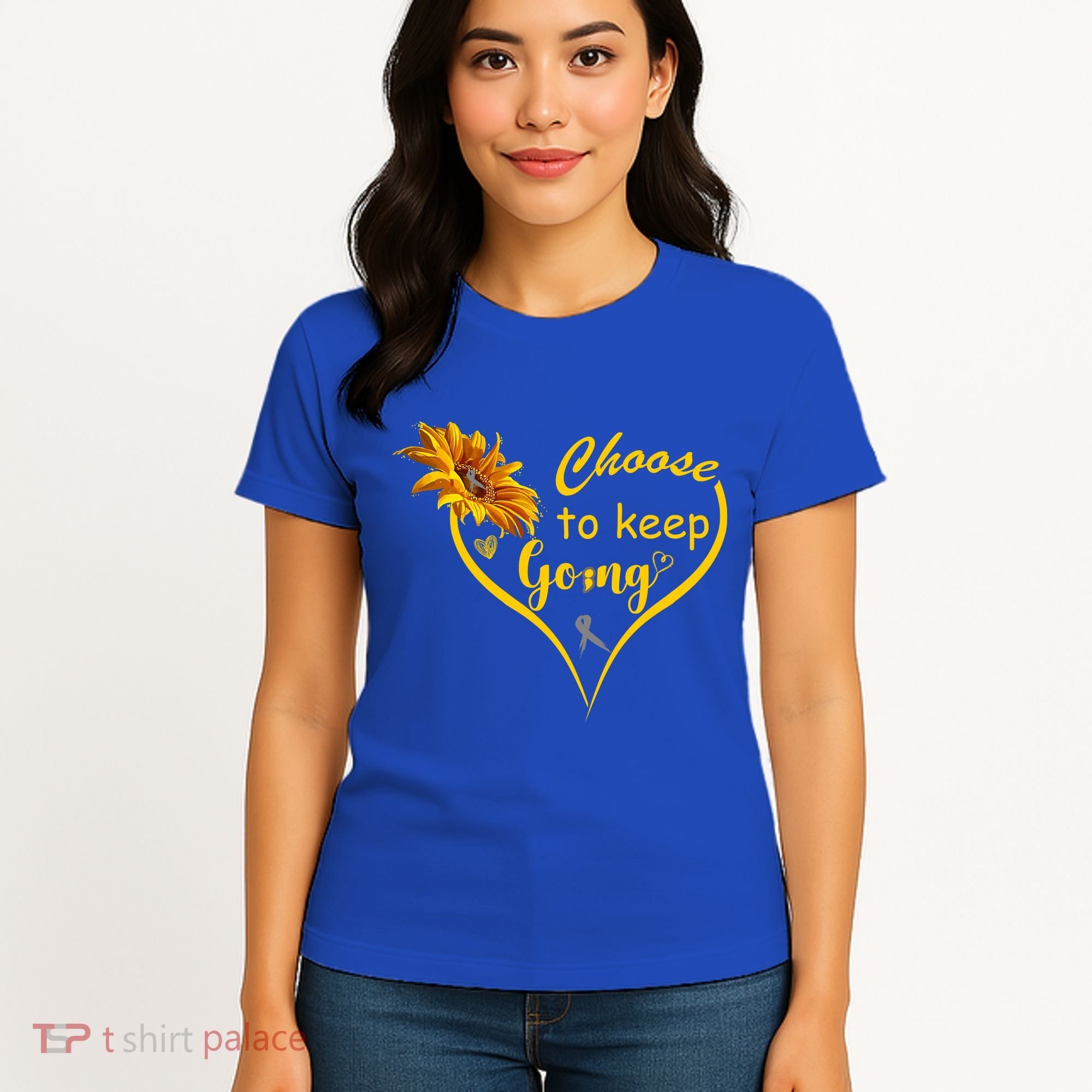 Choose To Keep Going Brain Cancer Awareness Women's T-Shirt