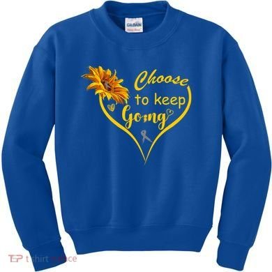 Choose To Keep Going Brain Cancer Awareness Kids Sweatshirt
