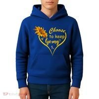 Choose To Keep Going Brain Cancer Awareness Kids Hoodie thumb 4