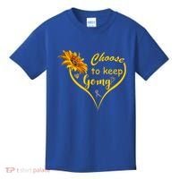 Choose To Keep Going Brain Cancer Awareness Kids T-Shirt thumb 0