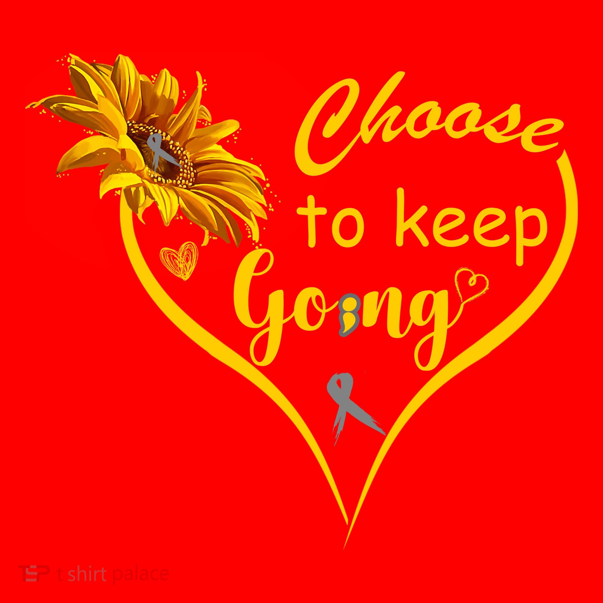 Choose To Keep Going Brain Cancer Awareness Santa Hat