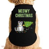 Christmas Tree Knocked Over By Gray Tabby Cat Meowy Xmas Doggie Tank thumb 0