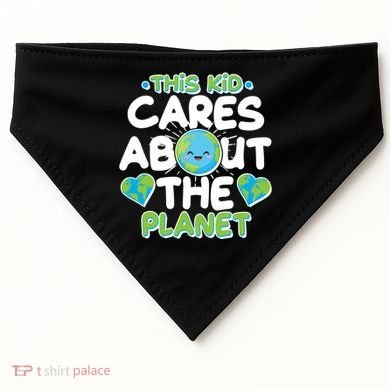 Cute This Kid Cares About The Planet USA-Made Doggie Bandana