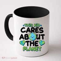Cute This Kid Cares About The Planet Coffee Mug thumb 0
