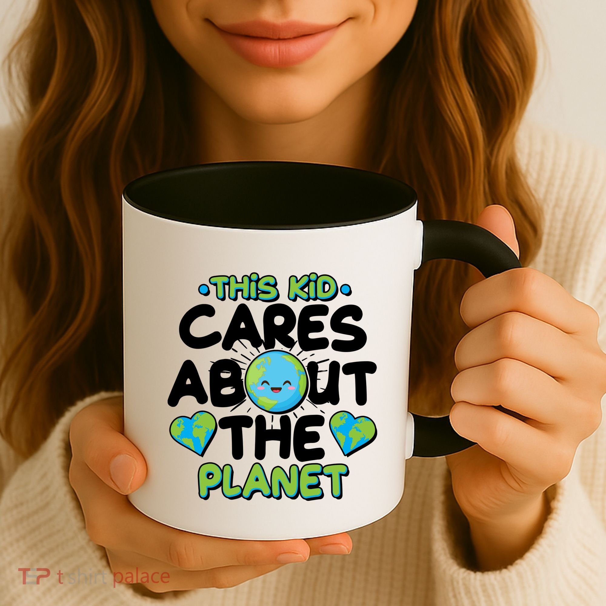 Cute This Kid Cares About The Planet Coffee Mug