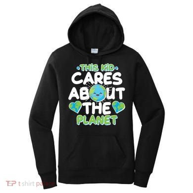 Cute This Kid Cares About The Planet Women's Hoodie