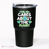 Cute This Kid Cares About The Planet Tumbler thumb 0