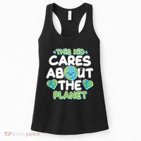 Cute This Kid Cares About The Planet Women's Tank Top thumb 0