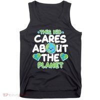 Cute This Kid Cares About The Planet Tank Top thumb 0