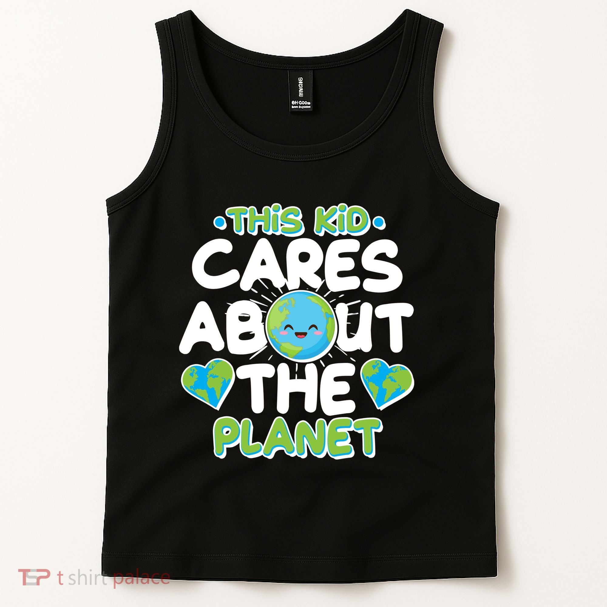Cute This Kid Cares About The Planet Tank Top