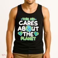 Cute This Kid Cares About The Planet Tank Top thumb 3