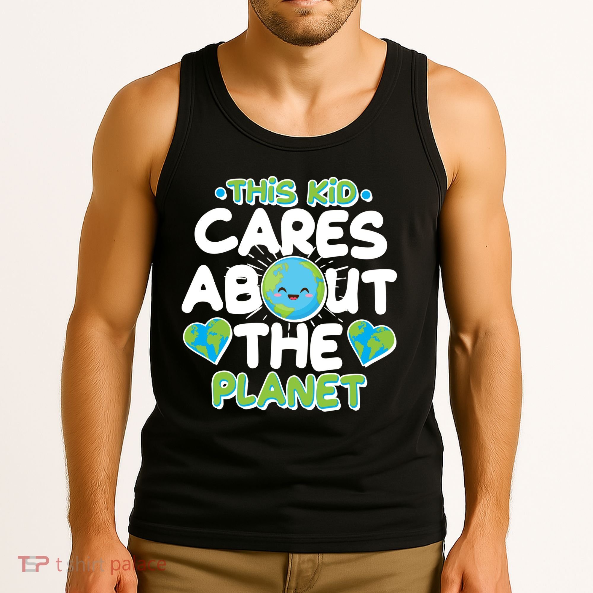 Cute This Kid Cares About The Planet Tank Top