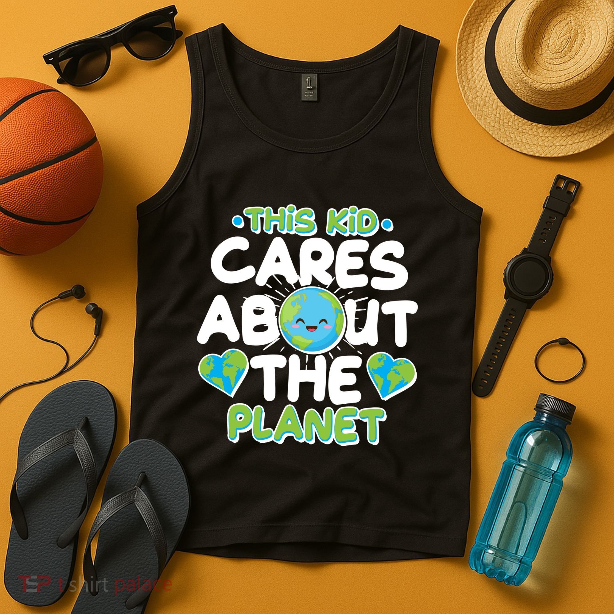 Cute This Kid Cares About The Planet Tank Top