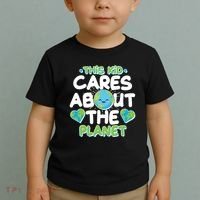 Cute This Kid Cares About The Planet Toddler T-Shirt thumb 2