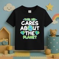 Cute This Kid Cares About The Planet Toddler T-Shirt thumb 3