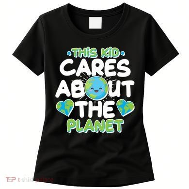 Cute This Kid Cares About The Planet Women's T-Shirt